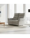 Divano recliner Softwave 2 posti elettrico in tessuto grigio 134 cm