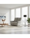 Divano recliner Softwave 2 posti elettrico in tessuto grigio 134 cm