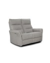 Divano recliner Softwave 2 posti elettrico in tessuto grigio 134 cm