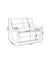 Divano recliner Softwave 2 posti elettrico in tessuto grigio 134 cm