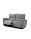 Divano recliner elettrico Velveta 2 posti tessuto grigio 164 cm