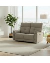 Divano recliner Elysio 2 posti elettrico in tessuto sabbia 157 cm