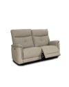 Divano recliner Elysio 2 posti elettrico in tessuto sabbia 157 cm