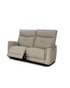 Divano recliner Elysio 2 posti elettrico in tessuto sabbia 157 cm