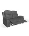 Divano Chicago 2 posti reclinabile colore grigio scuro 154x90x100H
