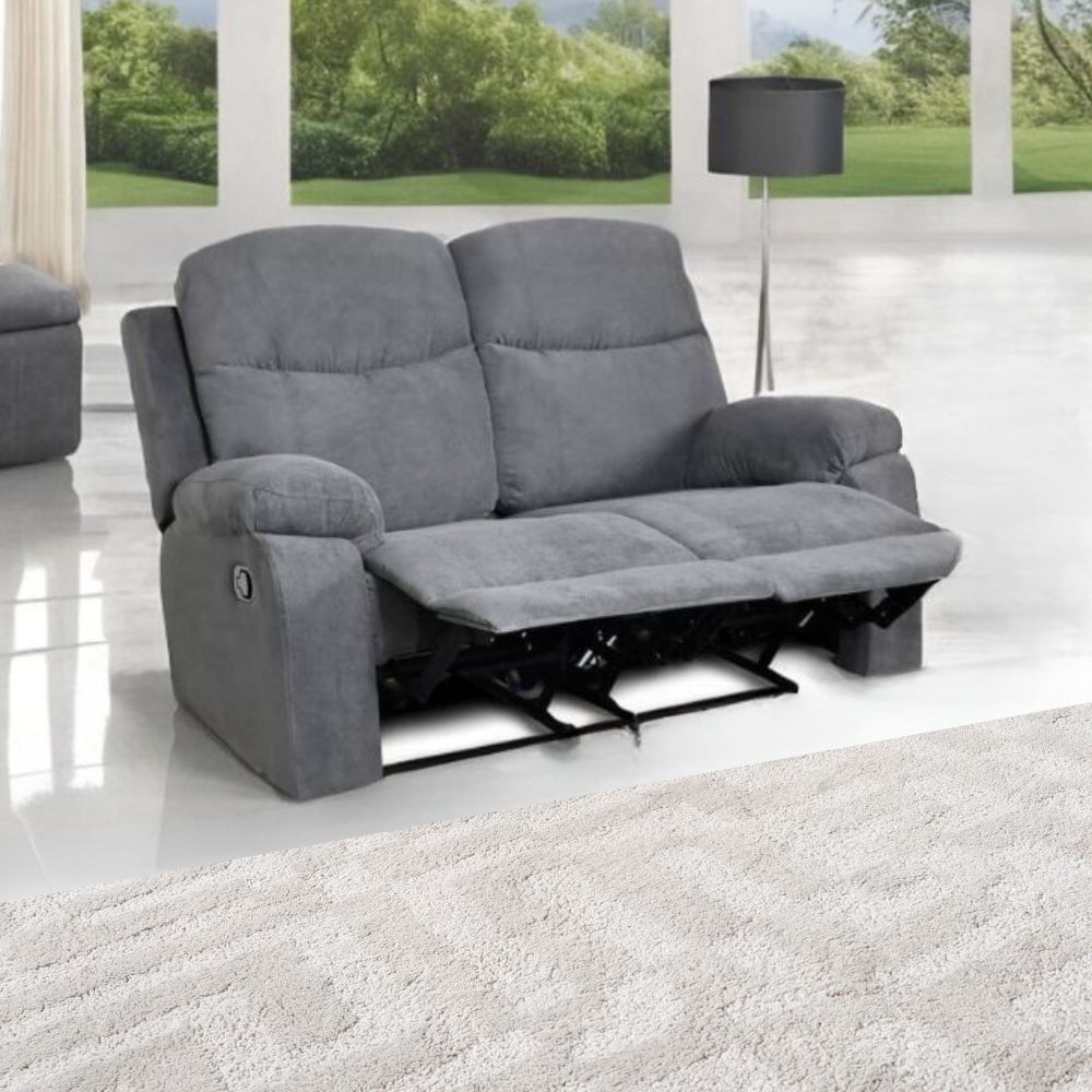 Divano Chicago 2 posti reclinabile colore grigio Twist 20