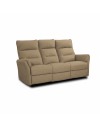 Divano recliner Softwave 3 posti elettrico in tessuto camel 186 cm