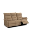 Divano recliner Softwave 3 posti elettrico in tessuto camel 186 cm
