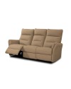Divano recliner Softwave 3 posti elettrico in tessuto camel 186 cm