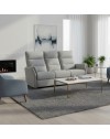 Divano recliner Softwave 3 posti elettrico in tessuto grigio 186 cm