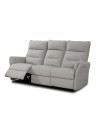 Divano recliner Softwave 3 posti elettrico in tessuto grigio 186 cm