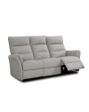 Divano recliner Softwave 3 posti elettrico in tessuto grigio 186 cm