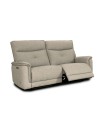 Divano recliner Elysio 3 posti elettrico in tessuto sabbia 198 cm