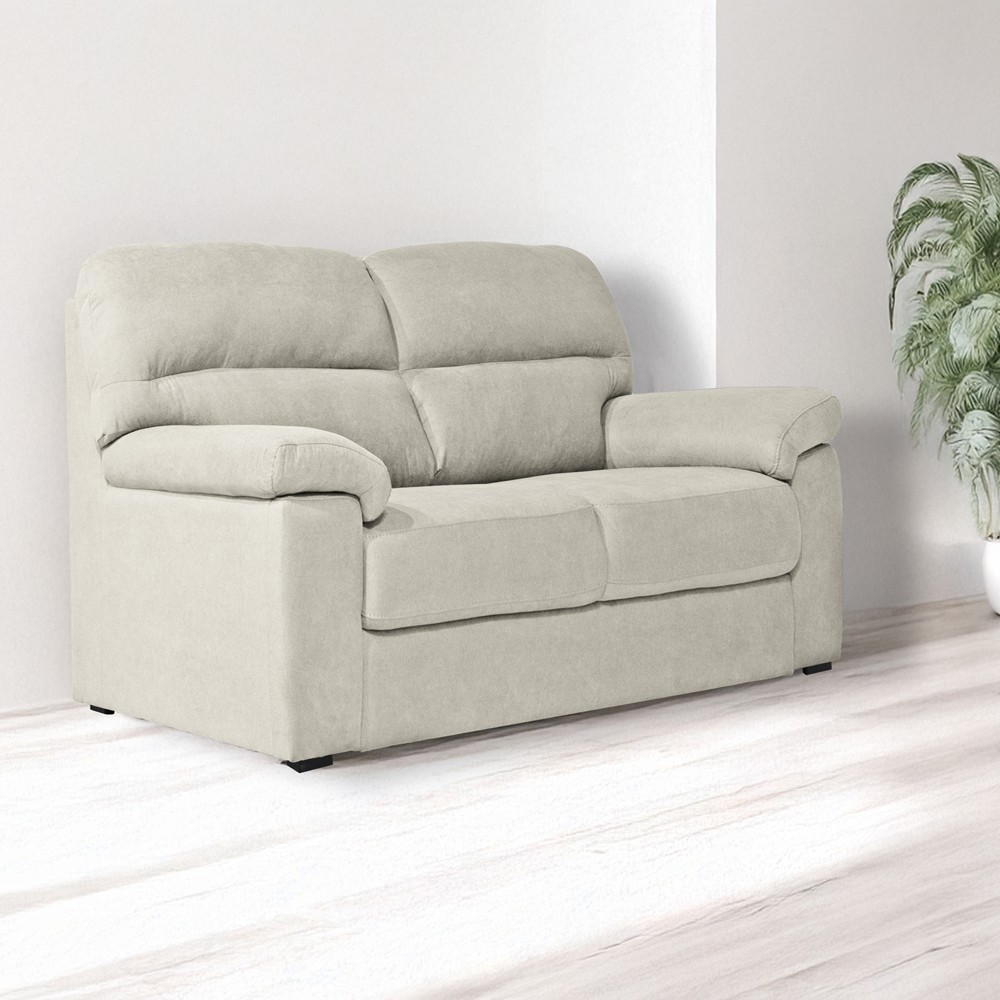 Divano 2 posti Alenda tessuto Roma05 colore beige 160x98x92h