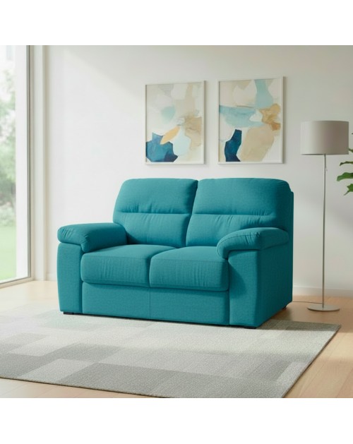 Divano 2 posti Alenda tessuto Roma colore verde acqua 160x98x92h
