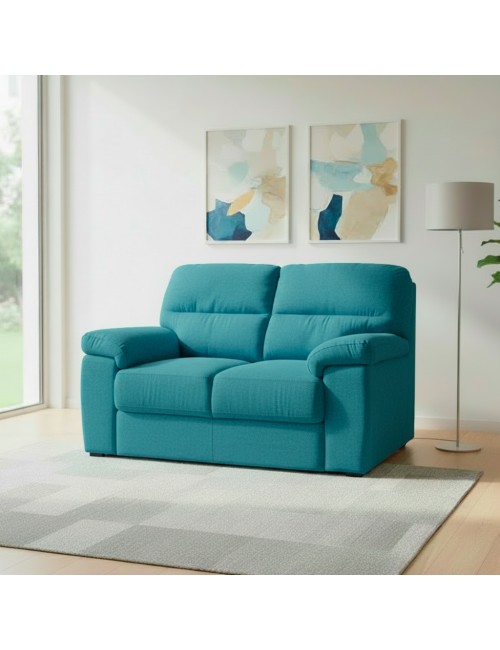 Divano 2 posti Alenda tessuto Roma colore verde acqua 160x98x92h