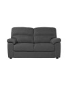 Divano 2 posti Alenda tessuto Roma28 colore antracite 160x98x92h