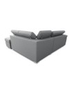 Divano Letto Angolare Fiona con Penisola Destra e Pouf Contenitore – Grigio