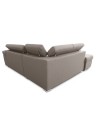 Divano Letto Angolare Fiona con Penisola Sinistra e Pouf Contenitore – Tortora