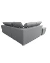 Divano Letto Angolare Fiona con Penisola Sinistra e Pouf Contenitore – Grigio