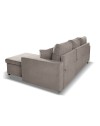 Divano con penisola reversibile funzione letto Golf tessuto tortora 225x148x81H