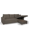 Divano con penisola reversibile funzione letto Golf tessuto khaki Enjoy09 225x148x81H
