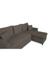 Divano con penisola reversibile funzione letto Golf tessuto khaki Enjoy09 225x148x81H