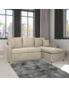 Divano con penisola reversibile funzione letto Golf tessuto cappuccino Barrel09