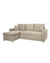Divano con penisola reversibile funzione letto Golf tessuto cappuccino Barrel09