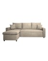 Divano con penisola reversibile funzione letto Golf tessuto cappuccino Barrel09