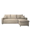 Divano con penisola reversibile funzione letto Golf tessuto cappuccino Barrel09