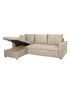 Divano con penisola reversibile funzione letto Golf tessuto cappuccino Barrel09