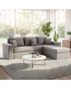 Divano con penisola contenitore reversibile grigio cenere Olymp-M Enjoy23