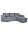Divano con penisola contenitore reversibile grigio cenere Olymp-M Enjoy23