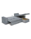 Divano con penisola contenitore reversibile grigio cenere Olymp-M Enjoy23