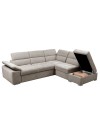 Divano Letto Angolare Capri Reversibile con Pouf Contenitore – Tortora