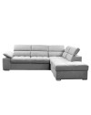 Divano Letto Angolare Capri Reversibile con Pouf Contenitore – Grigio chiaro