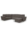Divano angolare con letto e 2 contenitori Washington khaki