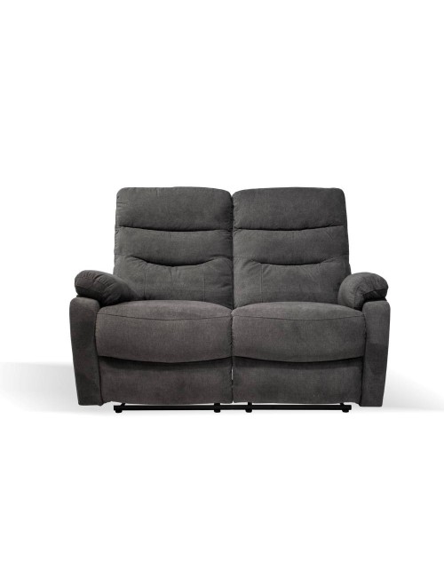 Divano 2 Posti 2 Recliner Elettrici Brienz Colore Grigio Scuro