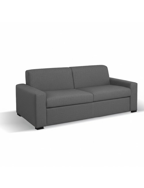 Divano letto 3 posti Flash tessuto Queens colore cenere 200x98x86h
