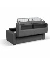 Divano letto 3 posti Flash tessuto Queens colore cenere 200x98x86h