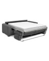 Divano letto 3 posti Flash tessuto Queens colore cenere 200x98x86h