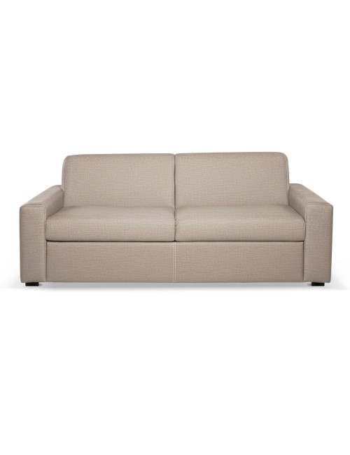 Divano letto 3 posti Flash tessuto Queens colore beige 200x98x86h