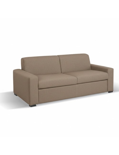 Divano letto 3 posti Flash tessuto Queens colore camel 200x98x86h