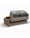 Divano letto 3 posti Flash tessuto Queens colore camel 200x98x86h