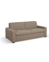 Divano letto 3 posti Flash tessuto Queens colore taupè 200x98x86h