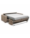 Divano letto 3 posti Flash tessuto Queens colore taupè 200x98x86h