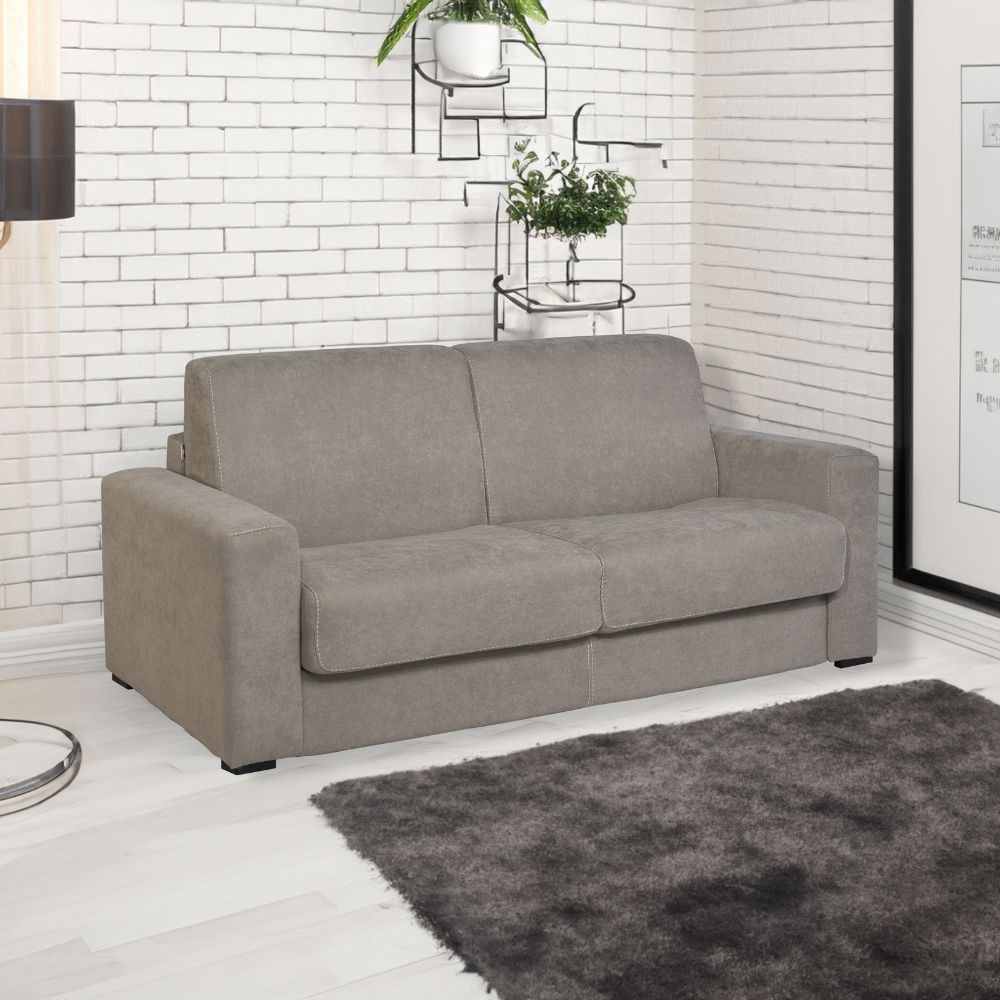 Divano letto 3 posti Kriog tessuto Barrel19 tortora 200x98x86h
