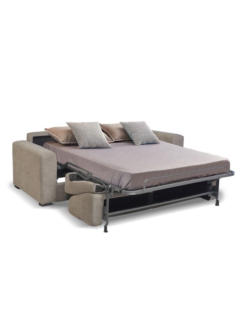 Divano letto 3 posti Kriog tessuto Barrel19 tortora 200x98x86h