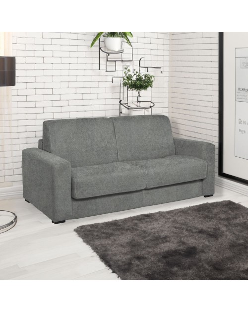 Divano letto 3 posti Kriog tessuto Barrel83 grigio 200x98x86h